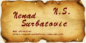 Nenad Šurbatović vizit kartica
